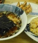 「ラーメン半チャセット+餃子」@餃子工房 ゆうき屋の写真
