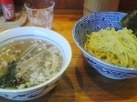 「味玉つけ麺(塩)大盛+五穀米らいす」@藍嶌の写真