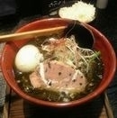 「黒味噌ラーメン+味玉+ライス」@初代けいすけの写真