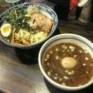 「無化調塩つけめん 中盛+ほうれん草+味付玉子」@オリオン食堂の写真