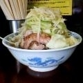 「小ラーメン、麺固め(ニンニクW,ヤサイ))」@ラーメン二郎 めじろ台法政大学前店の写真