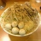 「和風BB+うずら卵+ニンニク増」@ラーメン二郎 八王子野猿街道店2の写真