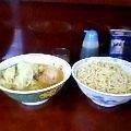 「小つけ麺(ニンニクダブル)」@ラーメン二郎 めじろ台法政大学前店の写真