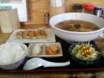 「Cセット（ラーメン・餃子・ライス・サラダ・漬物） ￥850」@らぁ麺や コントの写真