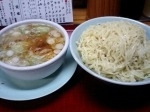 「つけ麺（あっさり）大盛り」@丸信ラーメン 宇都宮駅東店の写真