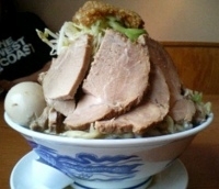 「ふじ麺（肉入り）￥980+大盛\\100+野菜おばけ￥100+ば」@常勝軒 伊勢崎総本店の写真