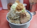 「ふじ麺（200g）+大盛（200g）+野菜タワー」@獅子王の写真