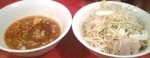 「つけ麺(野菜多め・にんにく。スープ割り)」@豚骨ラーメン 禅の写真