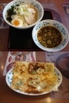 「つけ麺780円+一口しそ餃子350円」@佐野青竹手打ラーメン 王将の写真