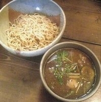 「カレーつけめん（並盛）+味付け玉子」@むろやの写真