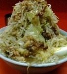 「○二ラーメン（麺ちょい増し、ヤサイニンニク）」@ラーメン富士丸 神谷本店の写真