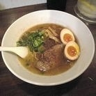 「らーめん+味付半熟玉子」@くにがみ屋（閉店）の写真