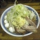 「小ラーメン+ニンニク+うずら卵」@ラーメン二郎 新小金井街道店の写真