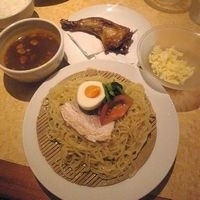 「スープ加哩つけ麺+チーズ+チキンレッグ」@カレー大好きっの写真