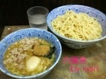 「つけ麺大盛り（豚ほぐし、味玉）」@六厘舎 本店の写真