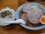 「チャーシューメン+ライス普」@新発田ラーメン 蔦家の写真