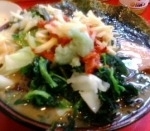 「ラーメン+ブレンド+キムチ+青菜+キャベツ」@王道家の写真