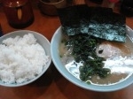 「ラーメン+ほうれん草+ライス」@蔵前家の写真