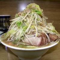 「大豚ダブル 850円 生たまご 50円 ヤサイマシマシニンニクア」@ラーメン二郎 栃木街道店の写真