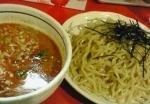 「坦々つけ麺（太麺）+小ライス」@桃天花の写真