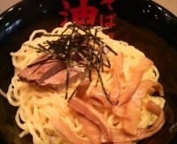 「辛油そば（大盛り同額）￥360（開店セール半額）」@東京油組総本店 赤坂見附組の写真