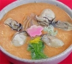 「牡蠣ラーメン（細麺）セット。対紺おろし・ユズ・三つ葉のせ。」@京風らーめん・あんみつ はなむらの写真