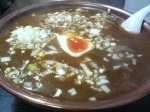 「カレー麺（麺多め）+サービス半ライス」@二代目めん家 味味の写真