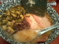 「ラーメン並+高菜」@ラーメン熊の写真