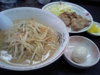 「味噌ラーメン+ミニ焼き肉丼」@ラーメンハウス江北の写真