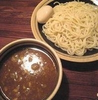 「カリーつけめん 麺ひやもり（昼夜限定10食）+玉子+鶏ごはん」@麺・酒処 ぶらりの写真
