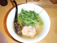 「塩ら〜麺（細麺）+替玉（細麺）+自家製塩昆布 【730円+100」@麺匠 喜楽々の写真