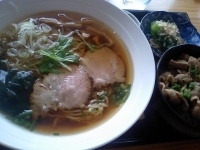 「ランチセット （ラーメン+焼き肉丼）」@らーめん 寺子屋の写真