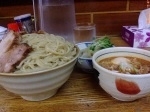 「味噌つけ麺（大盛+小ブタ）700円+100円+150円=950円」@明心角ふじの写真