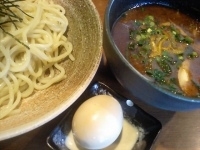 「つけ麺+生クリーム味玉」@麺屋 青山 本店の写真