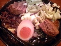 「たーこーめん 900円 黒麺100円」@火の国らーめん てっぺん 市ヶ谷店の写真