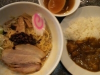 「あぶら〜麺+半カレー￥850」@あぶら〜亭 桜上水本店の写真