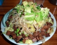 「コク太麺 \700 + 中盛 \60 + 野菜 \100」@ラーメン工房 幸福亭の写真