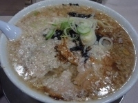 「中華そば大（鬼脂）+半ライス+生ビール」@らーめん潤 蒲田店の写真