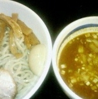 「カレーつけ麺 750円+とろけるチーズ（クーポン券）」@オリオン食堂の写真