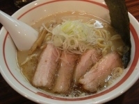 「ラーメン（太麺、サービス大盛り）+餃子」@ラーメン長山の写真