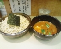「辛つけ麺（大盛）」@オリきんの写真