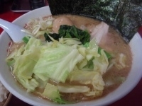 「うまいラーメン中盛+半分キャベツ（茹で）,味付たまご+半ライス」@松福 本店の写真