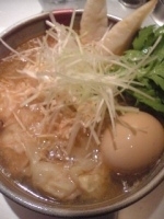 「海老そば（味付玉子）+辛子高菜ごはん」@麺匠 呉屋の写真