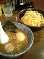 「味玉つけ麺 平打麺」@つけ麺 紅葉の写真