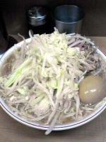 「煮玉子ラーメン 750円」@ラーメン二郎 高田馬場店の写真