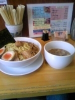 「特製梅塩つけそば大盛り」@和風汁そば じゃんずの写真