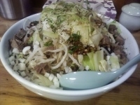 「コク太麺大盛り+野菜」@ラーメン工房 幸福亭の写真