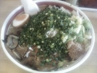 「豚骨醤油ラーメン+ねぎ+きくらげ+もやし+ゆでキャベツ」@とんこつラーメン 光★MENJIの写真