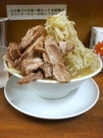 「豚入りラーメン 800円 +豚200円 野菜大盛」@ラーメン麺徳 東上野店の写真