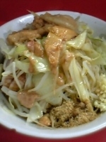 「汁なしラーメン（￥600）+全マシ+魚粉」@ラーメン二郎 環七一之江店の写真